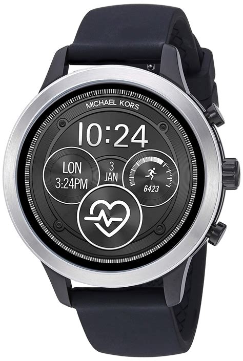 michael kors blackout silicone watch|michael kors access watch black.